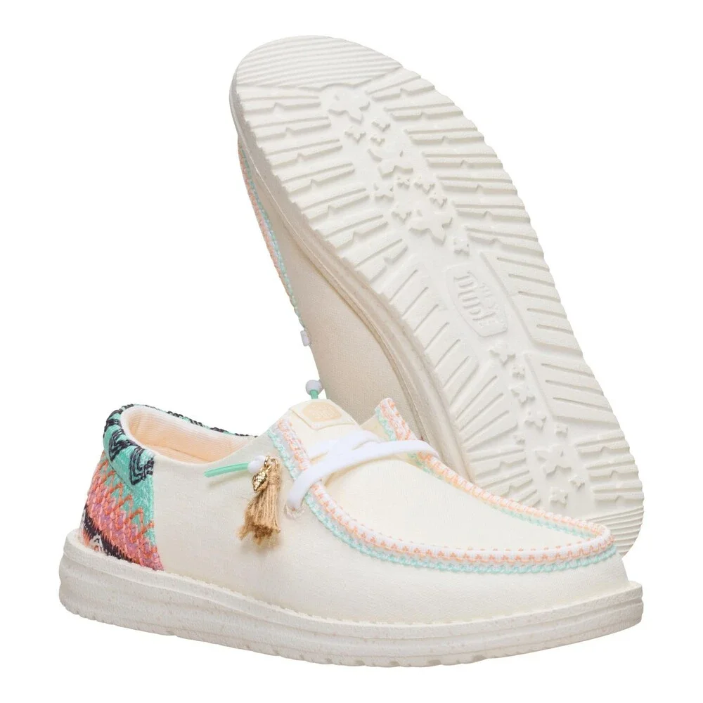 Hey Dude Wendy Funk Beach Woven 45220-0NI Women's 7 M Bone Slip-On Shoes SHOP537
